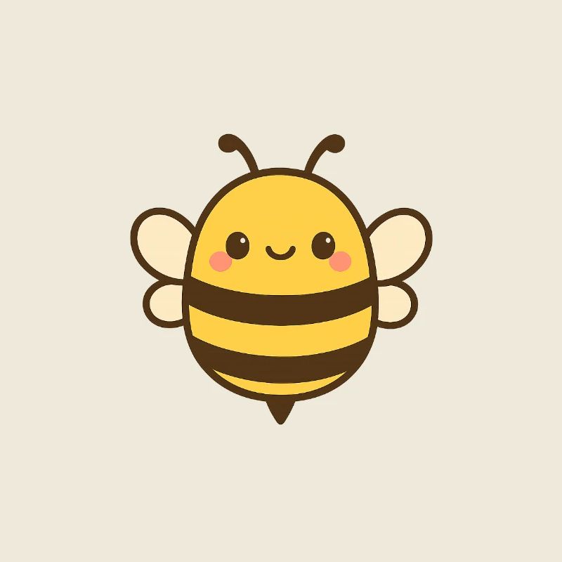 Illustration d’abeille Kawaii
