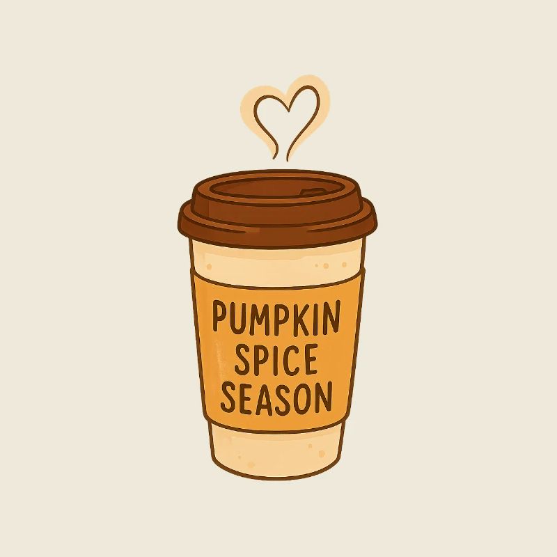 Pumpkin spice season coffee mug design