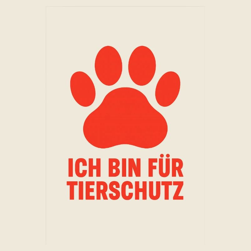 Pfotenabdruck Tierschutz Botschaft