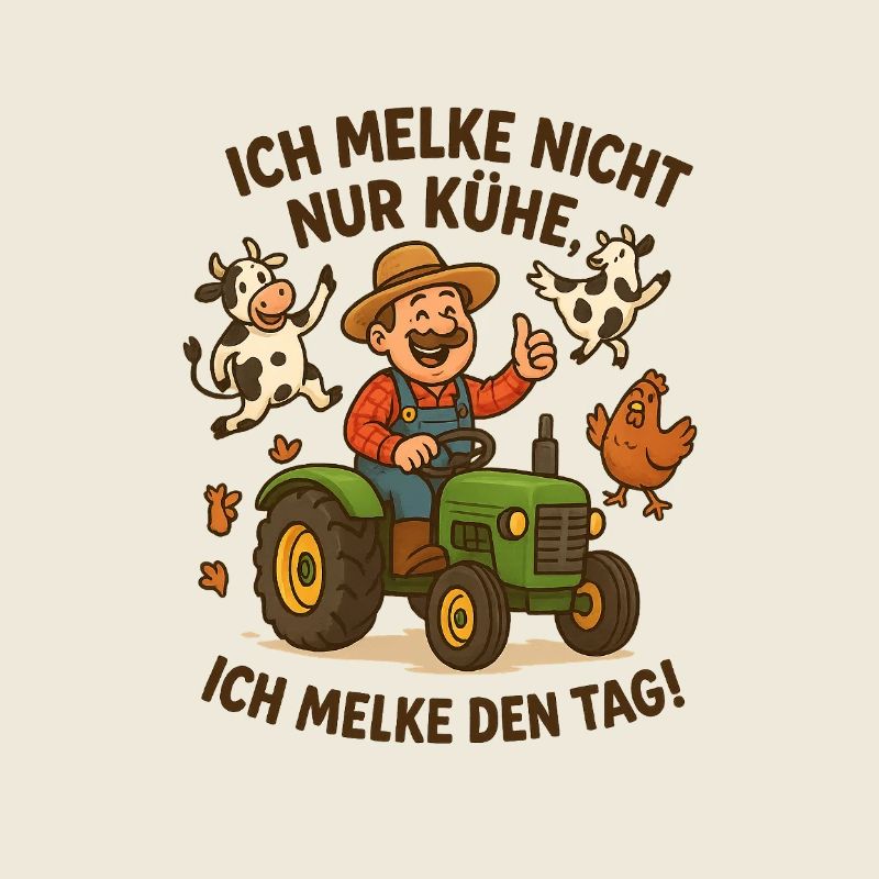 Der Bauer melkt nicht nur die Kühe