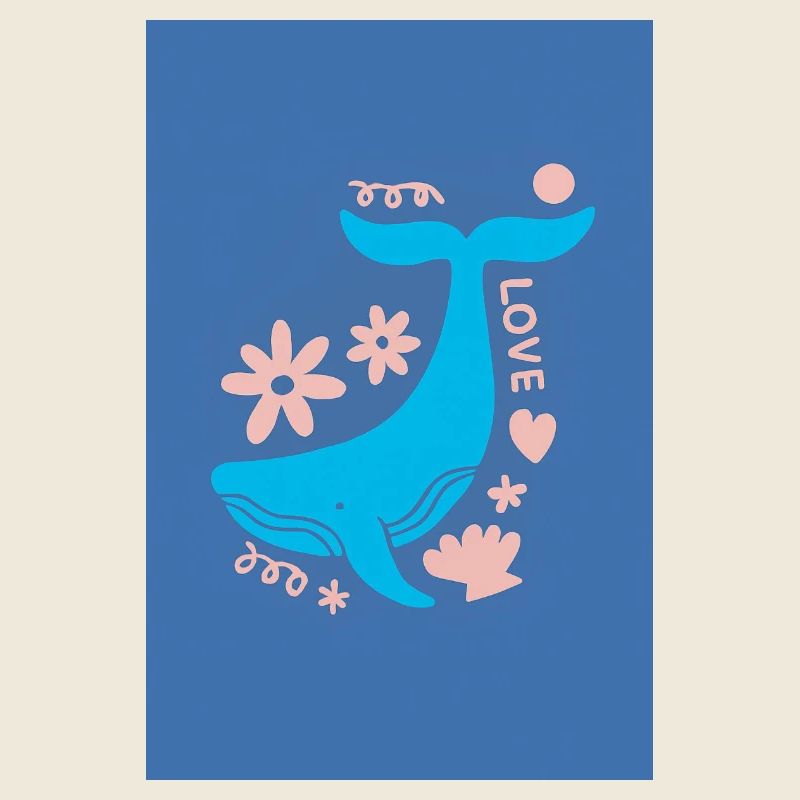 Whale Tail Floral Love
