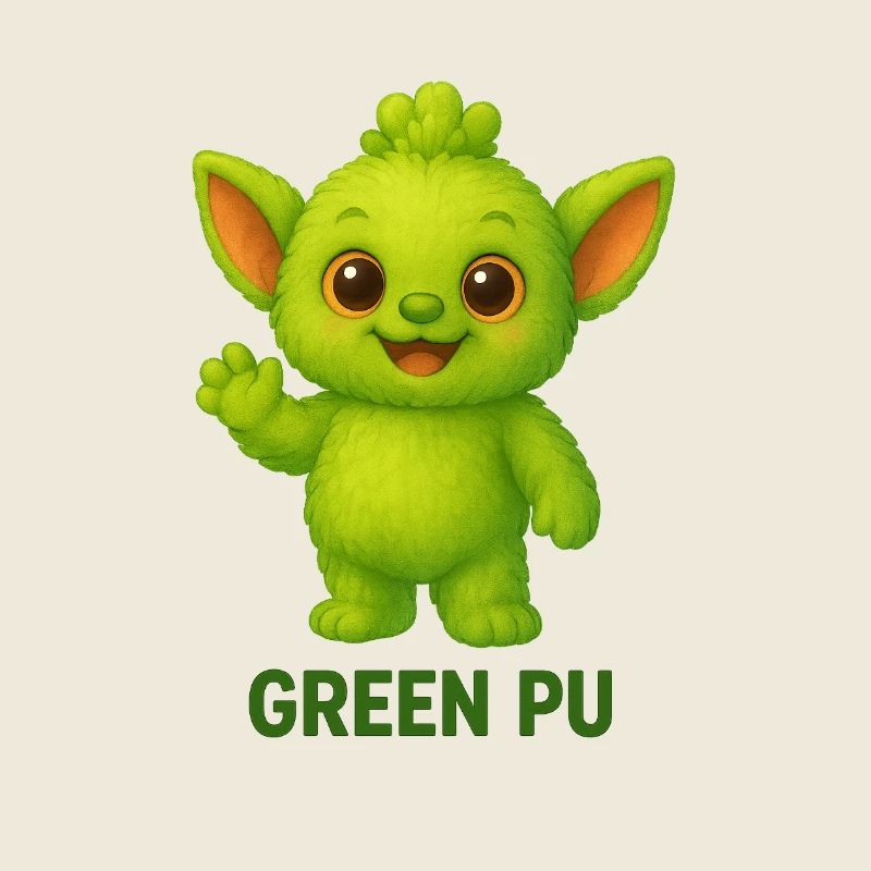 Green Pu Creature Mascot