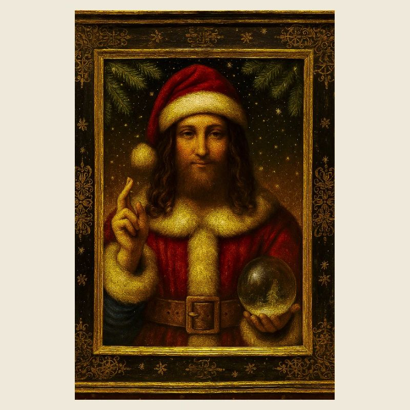 Old style Santa Claus Crystal ball
