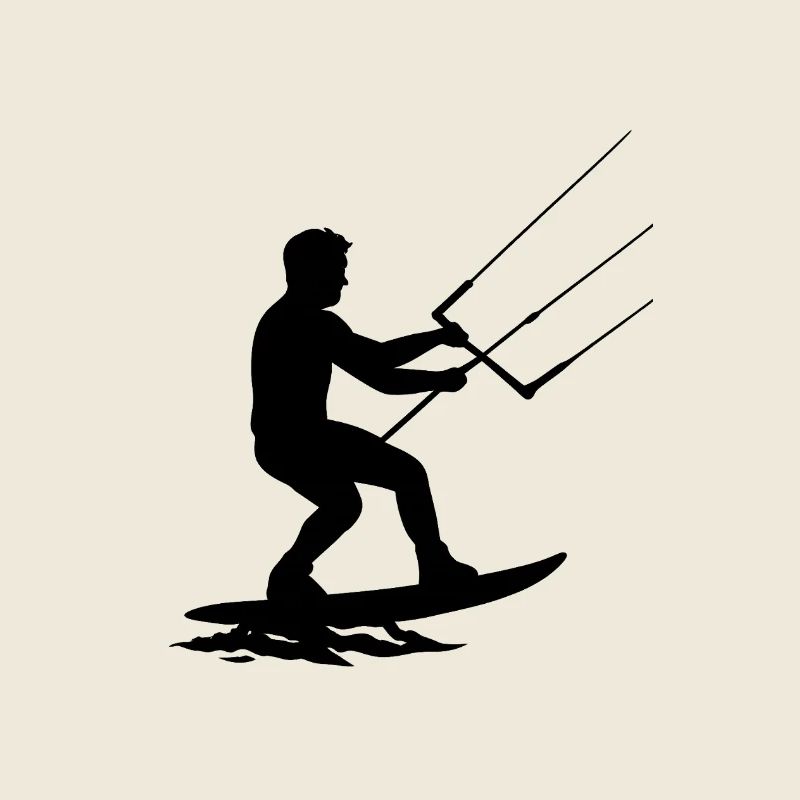 Cooler Kitesurfer in Aktion – Dynamische Silhouett
