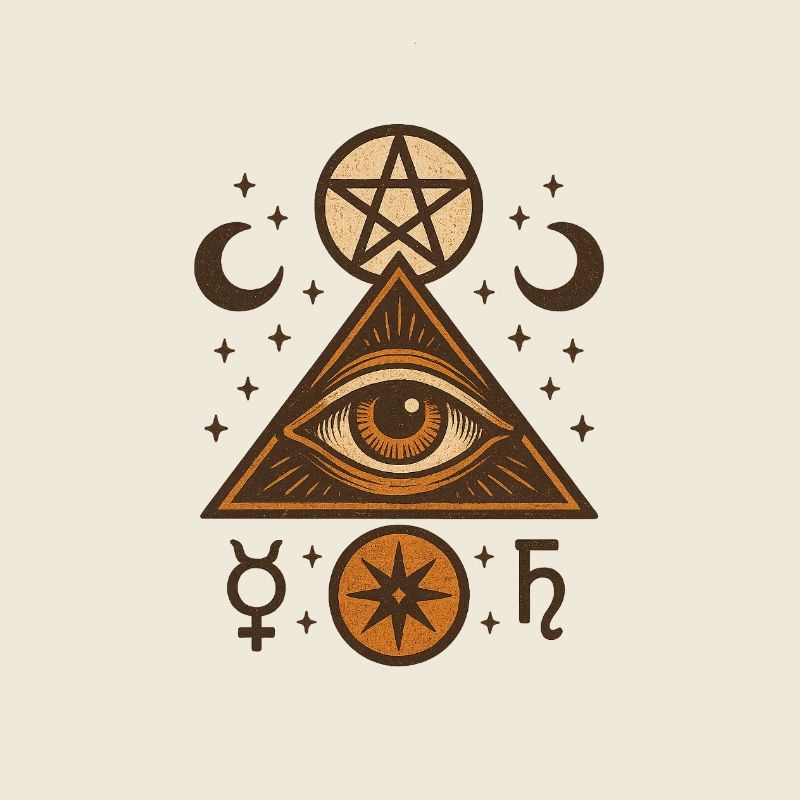 Amulette de l’œil dans le triangle de l’étoile