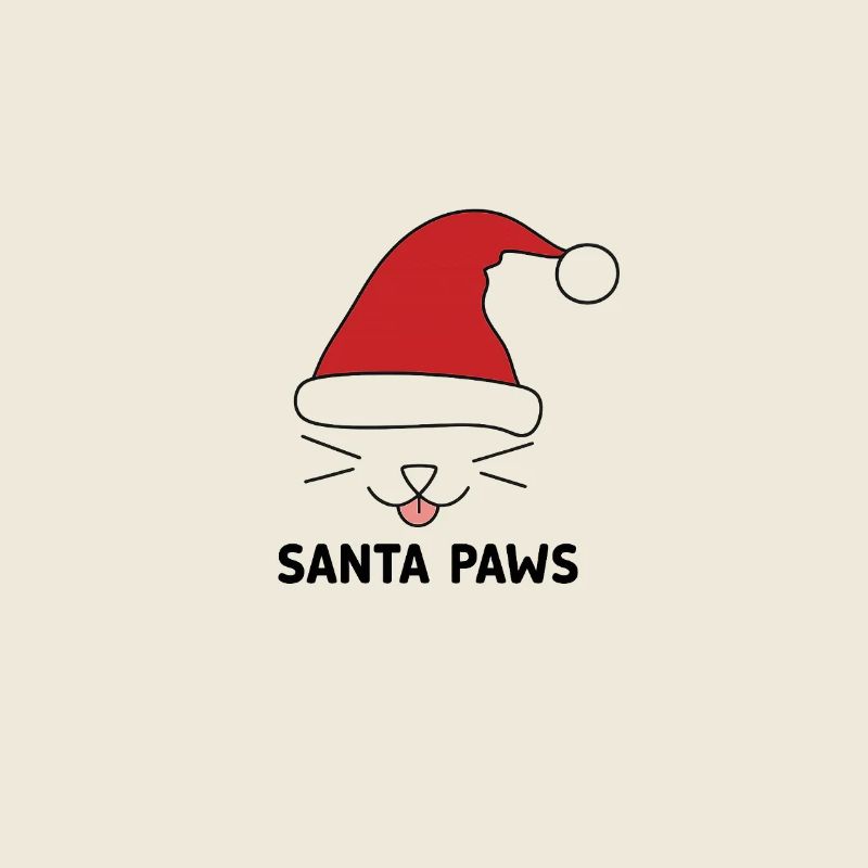 Santa Paws Dog in Christmas Hat