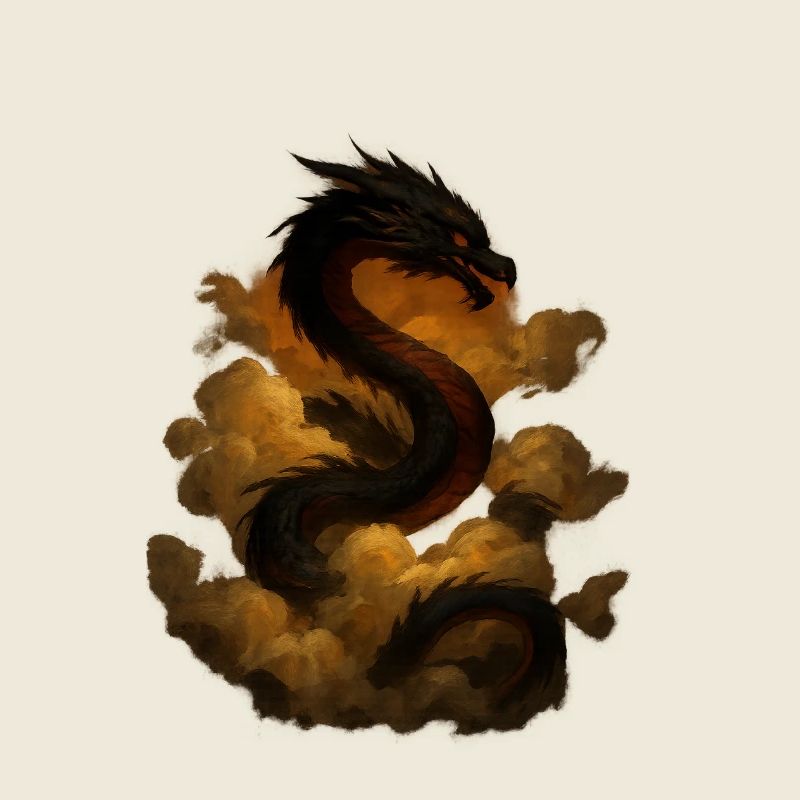 Dragon nuage dans le ciel