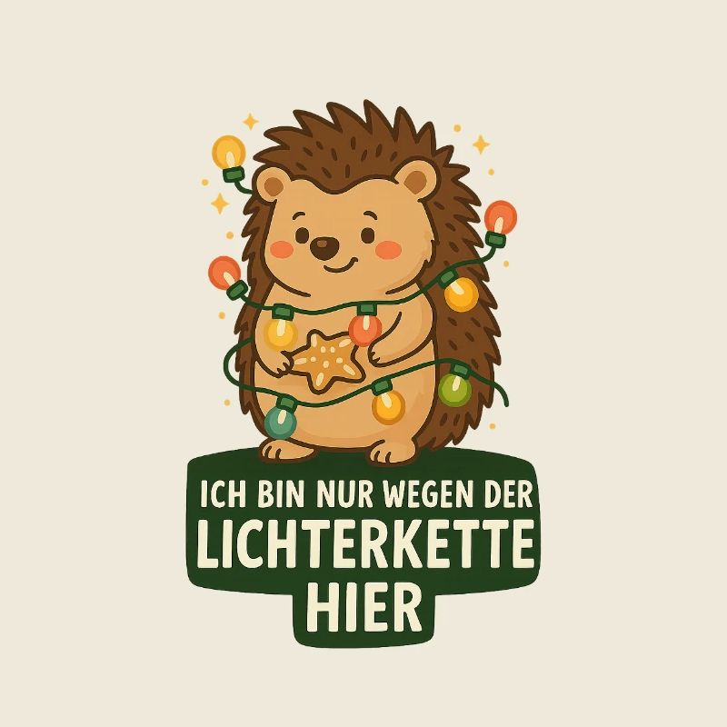 Igel mit Lichterkette