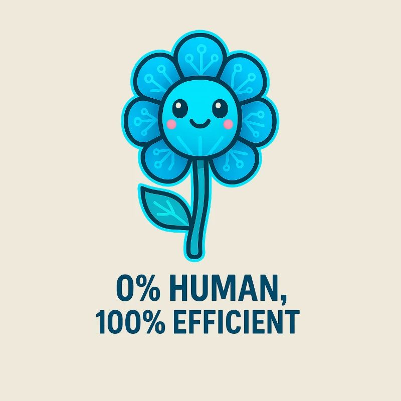 Robot Fleurs 0 % Humain