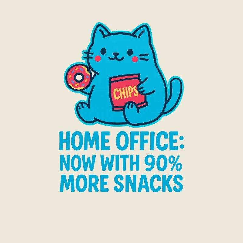 Humour de Snack Chat Home Office