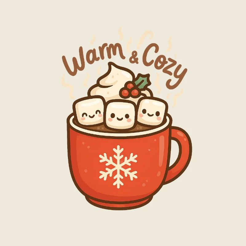 Warmes Kakao mit Marshmallows