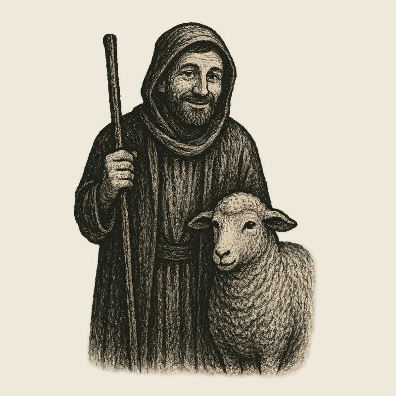 Der gute Hirte – Zeitlose Vintage Illustration