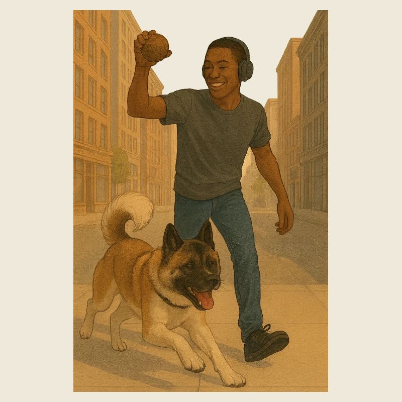 Course urbaine avec chien