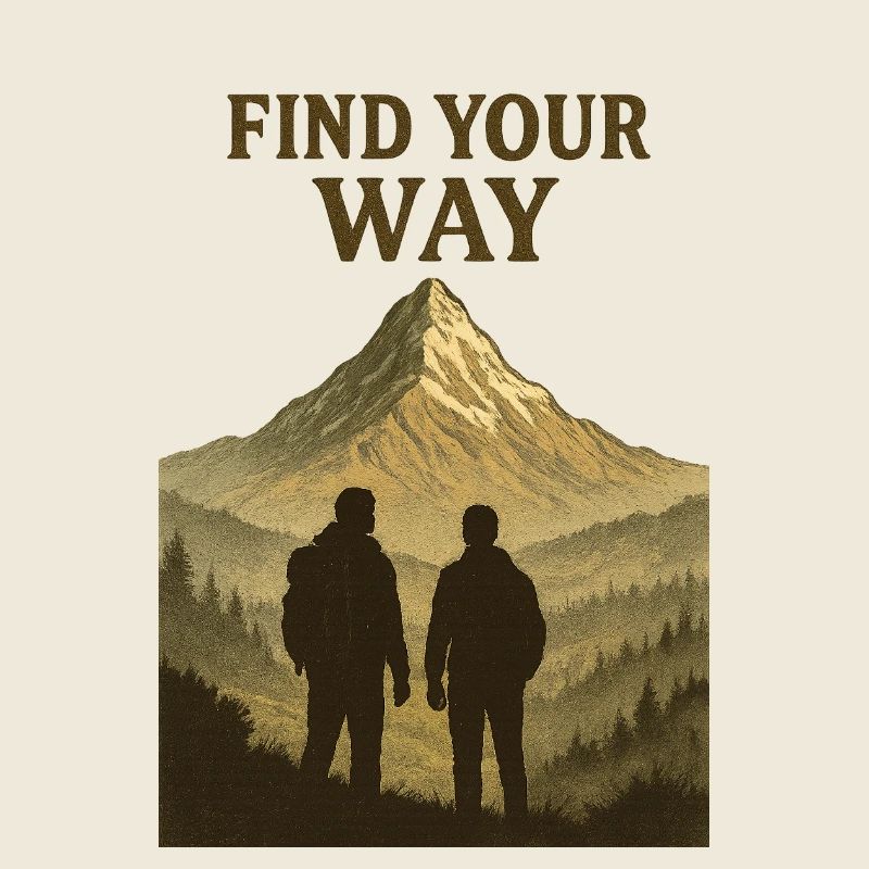 Find Your Way Bergwanderer Silhouette