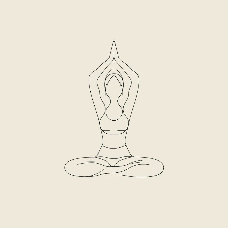 Zen-Silhouette der Yoga-Pose