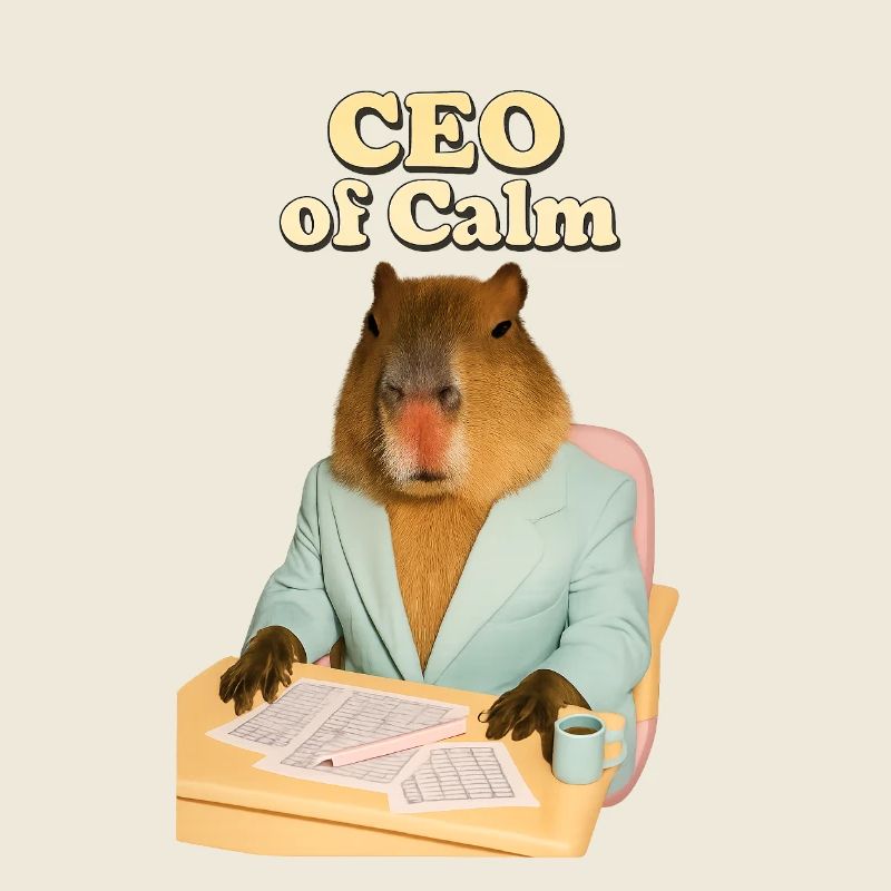 CEO of Calm: Capybara in a suit