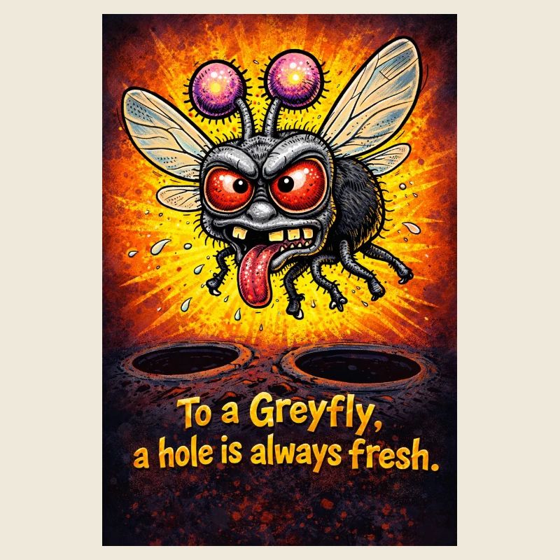 To a Greyfly, a hole is always fresh