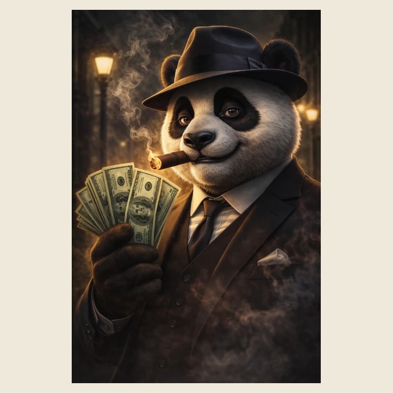 Black Gangster Panda und Zigarren