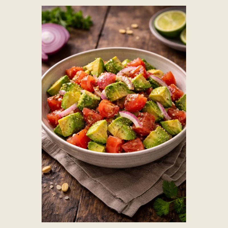 Salade d’avocat et de tomates