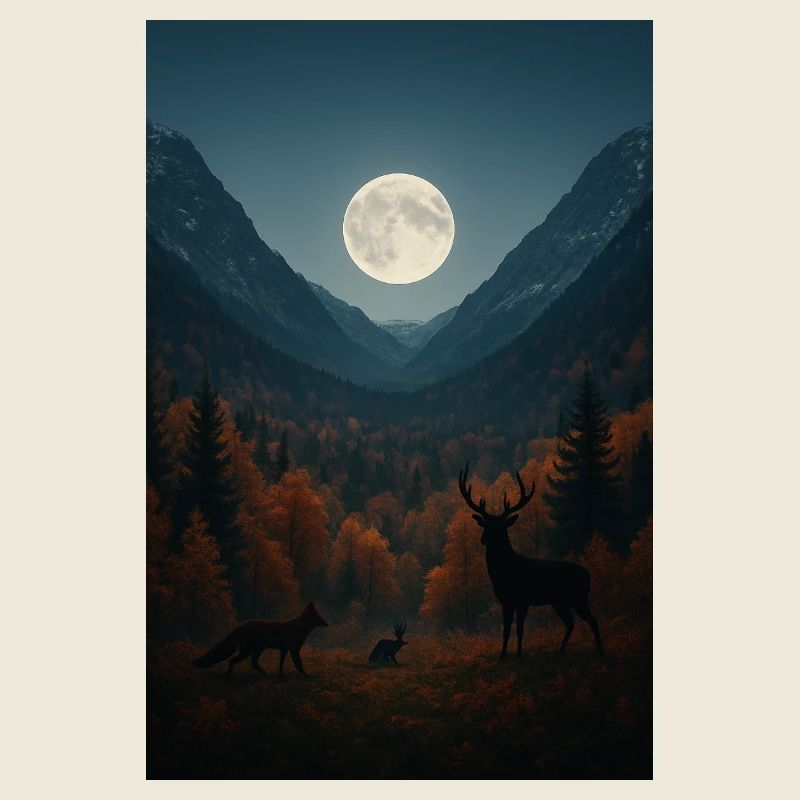 Mondlicht im Waldtal