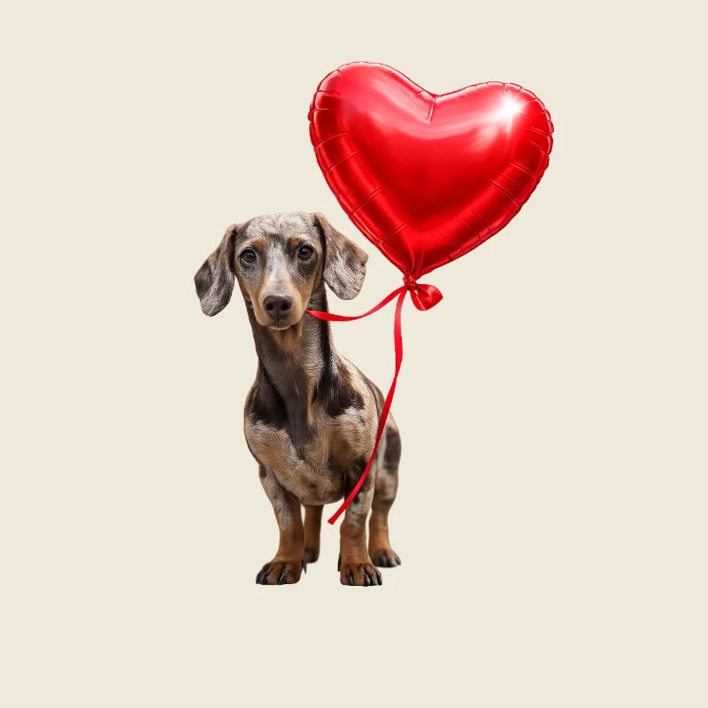 Ballon Cœur de Teckel