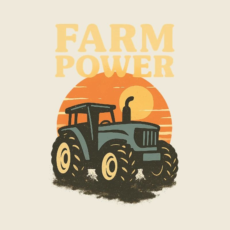 Tracteur et Coucher de soleil