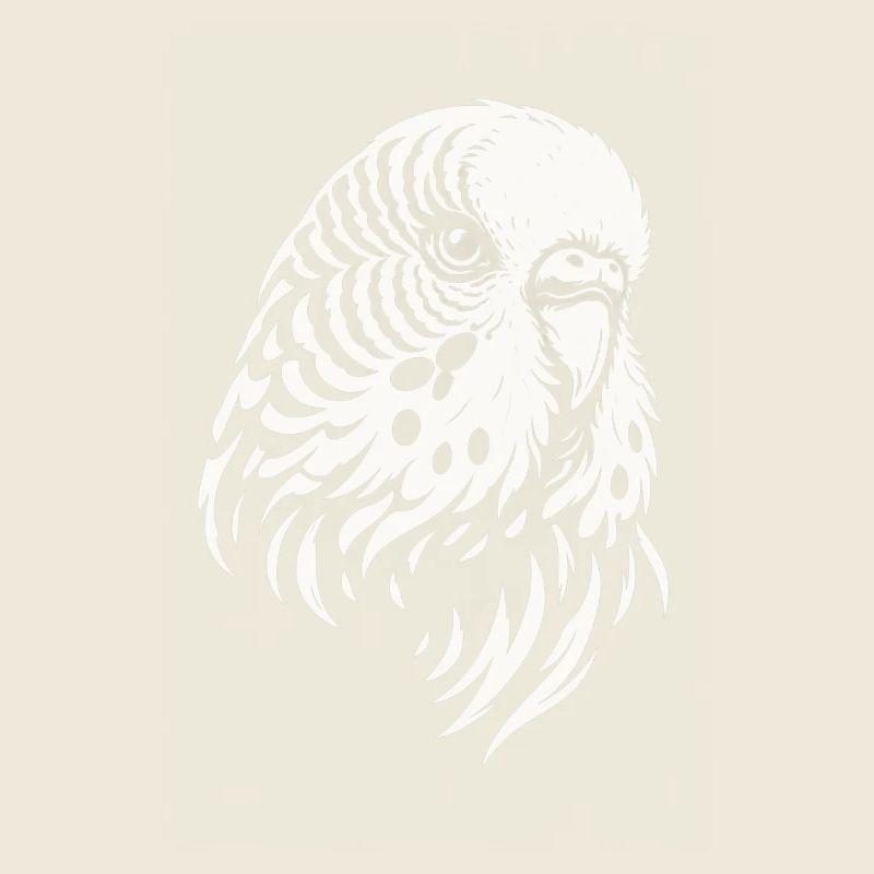 Budgie in minimalist vector style