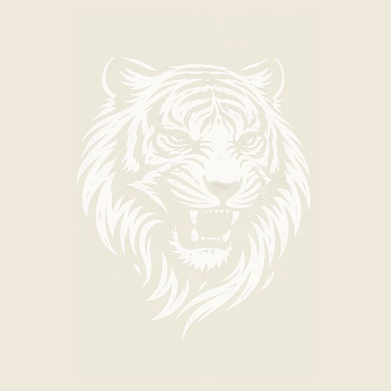 Tiger Kopf im minimalistischen Vektorstil