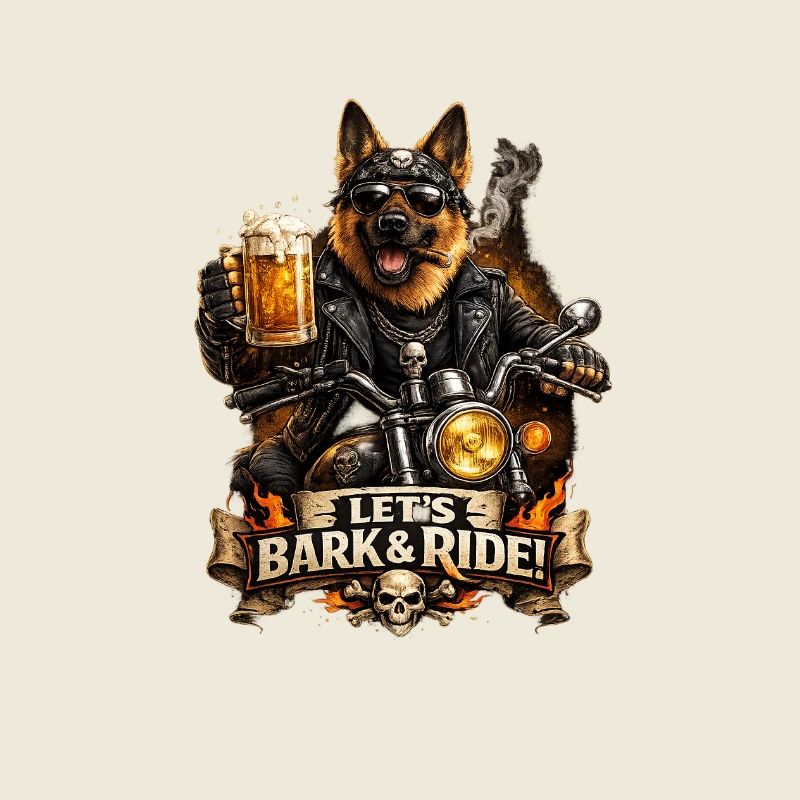 Let’s Bark & Ride – Fun Biker Dog