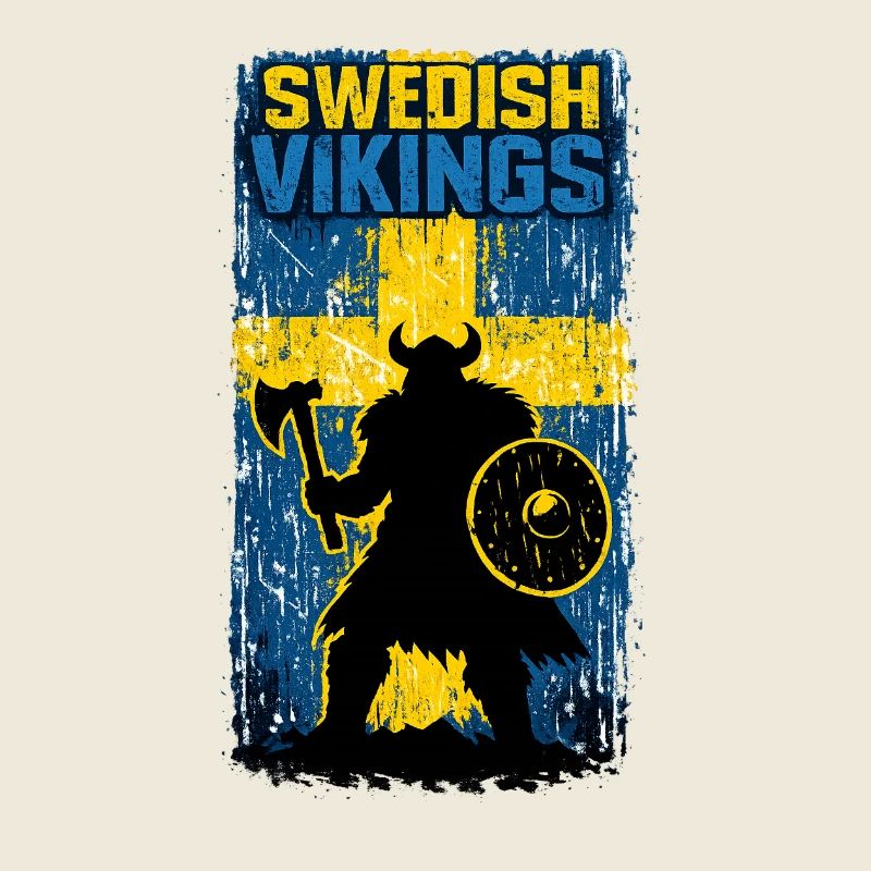 Schwedische Wikinger – Wikingerkrieger Schweden Flagge Distr