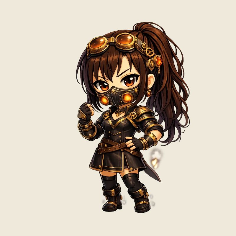 Zuna Steampunk Ninja Kämpferin 