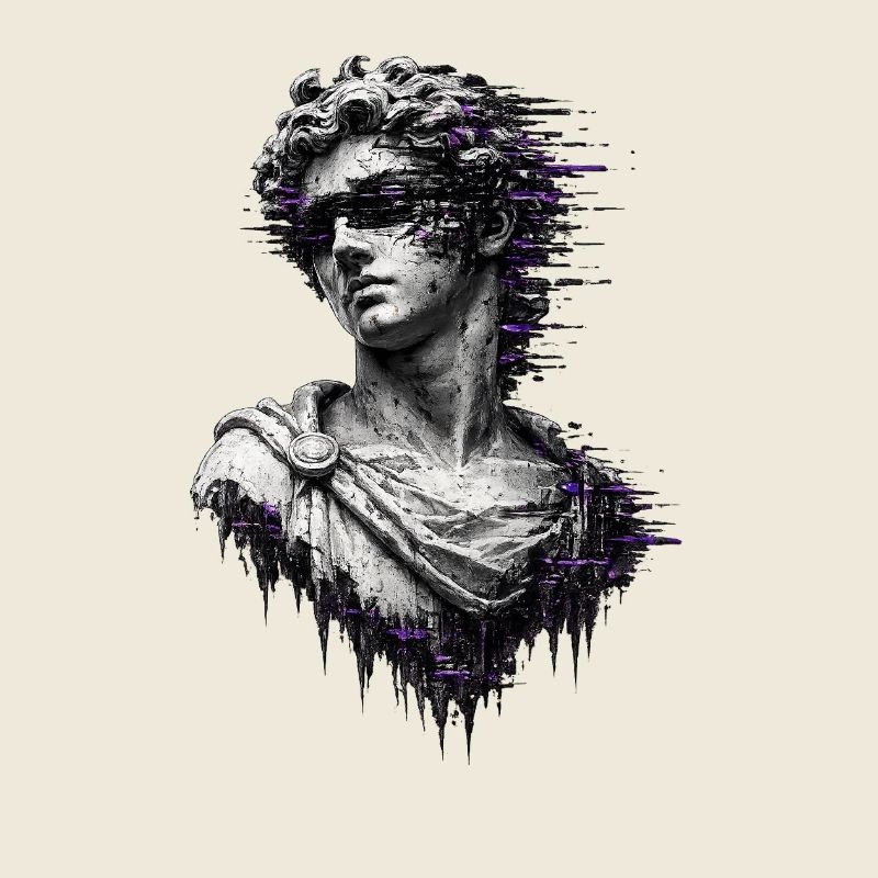 Statue classique Purple Glitch