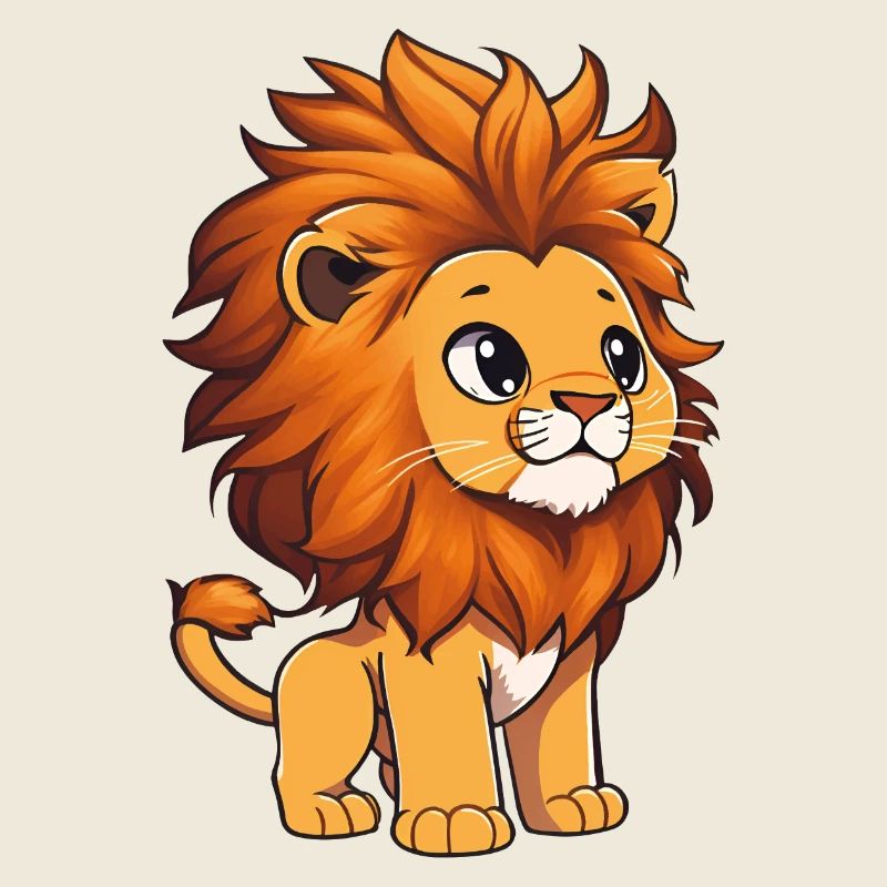 Lion totalement mignon