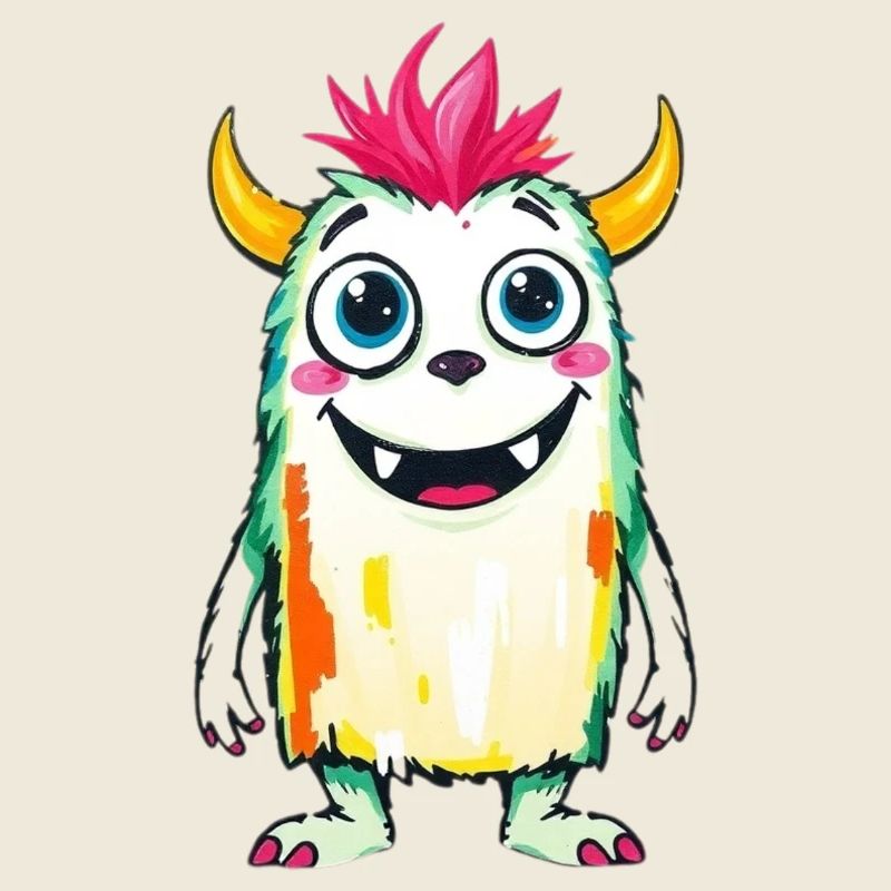 Colorful Monster Art - Cute & Playful Character