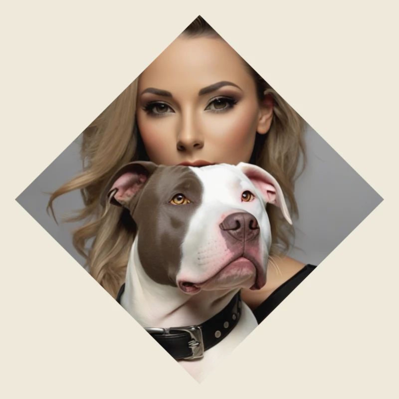 femme et pitbull