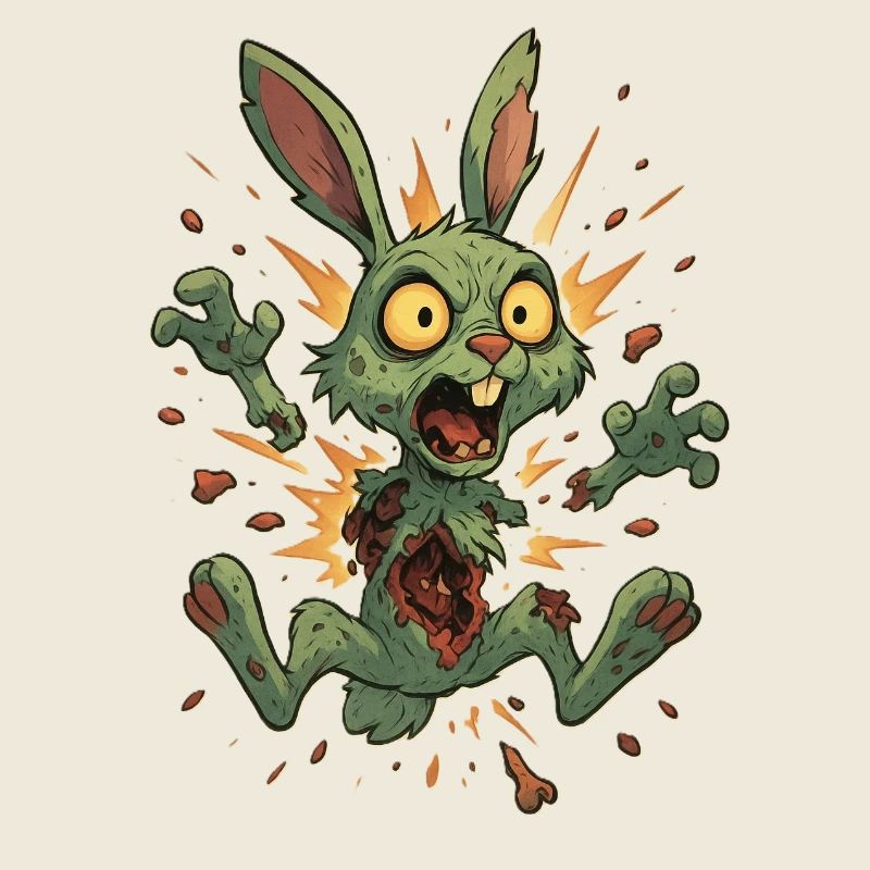Cartoon Explosives Zombie Kaninchen