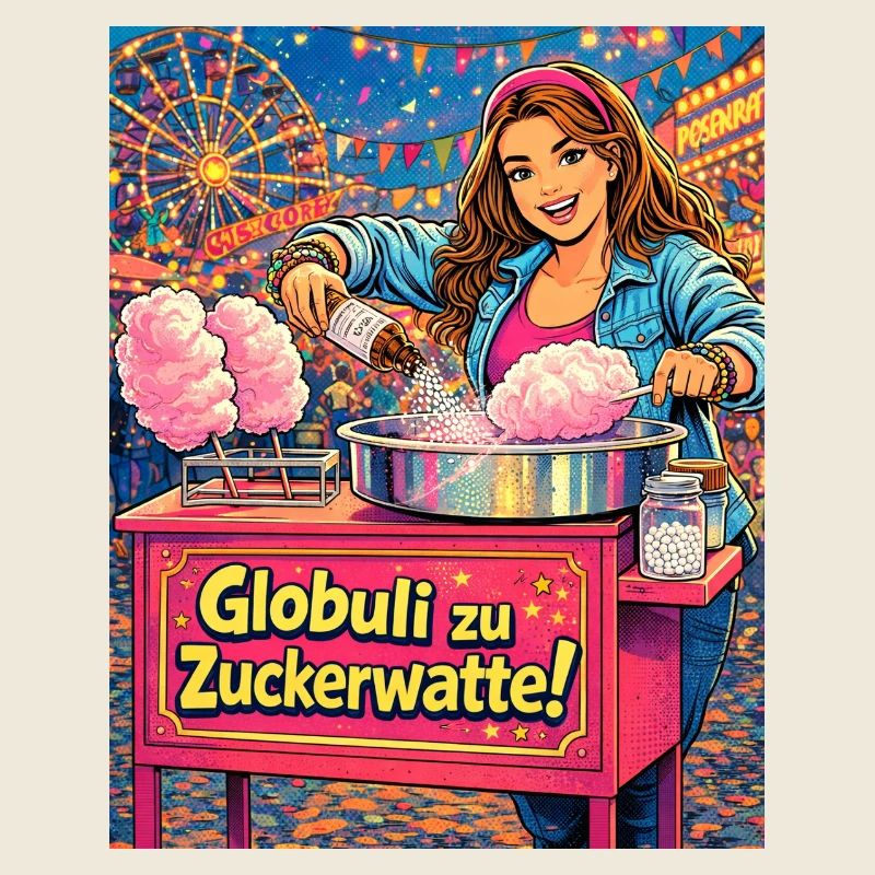 Globuli zu Zuckerwatte