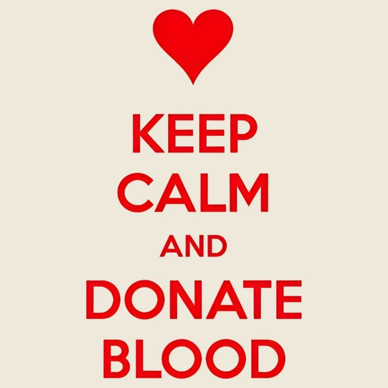 Bleib ruhig und spende Blut