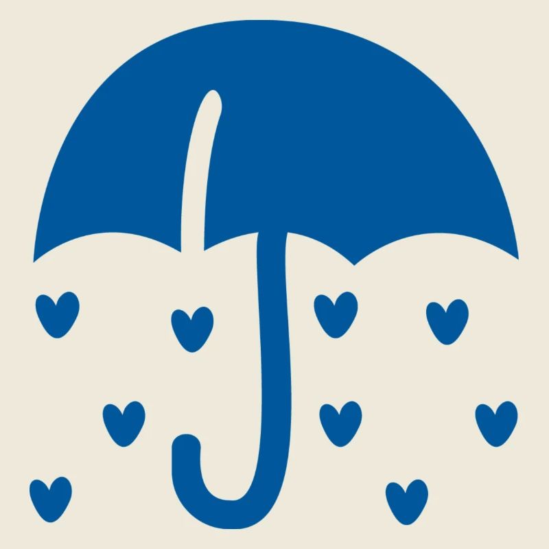 Regenschirm und Herzen – Ein zartes und einzigartiges Bild