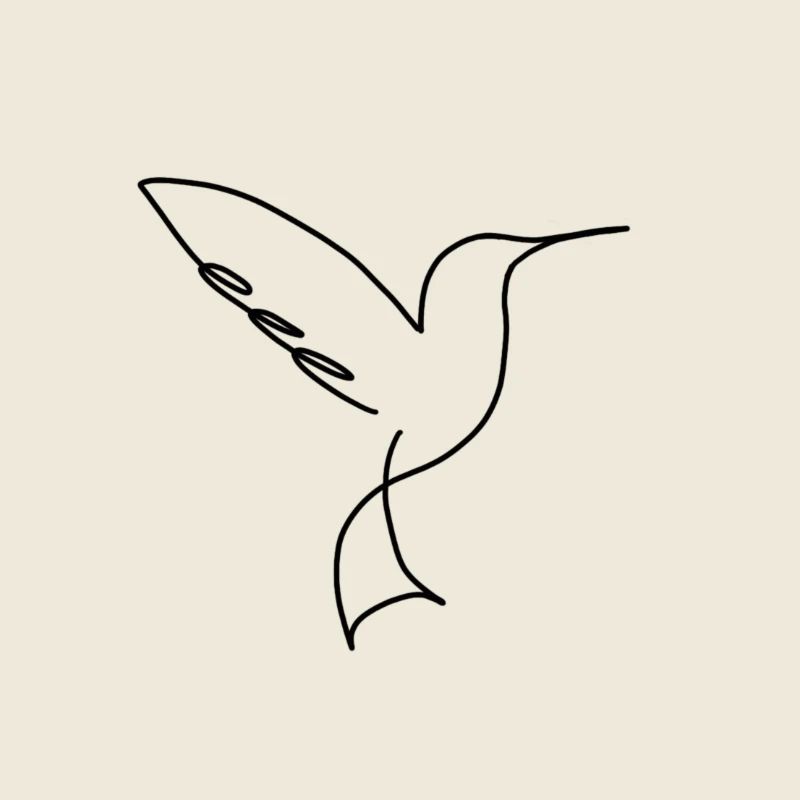 Hummingbird Silhouette - Simple Nature Design