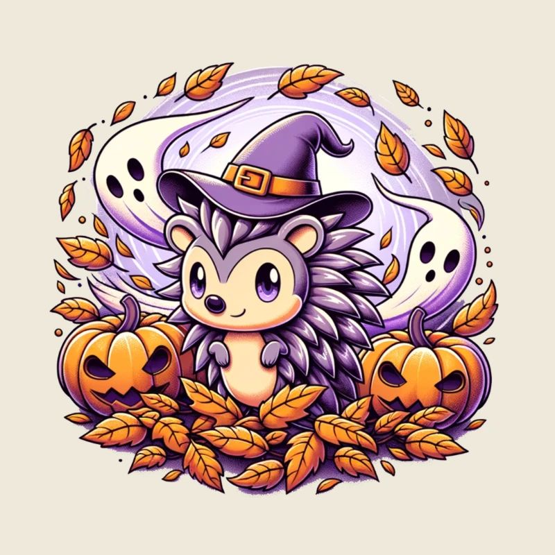 Hedgehog Halloween Ghosts