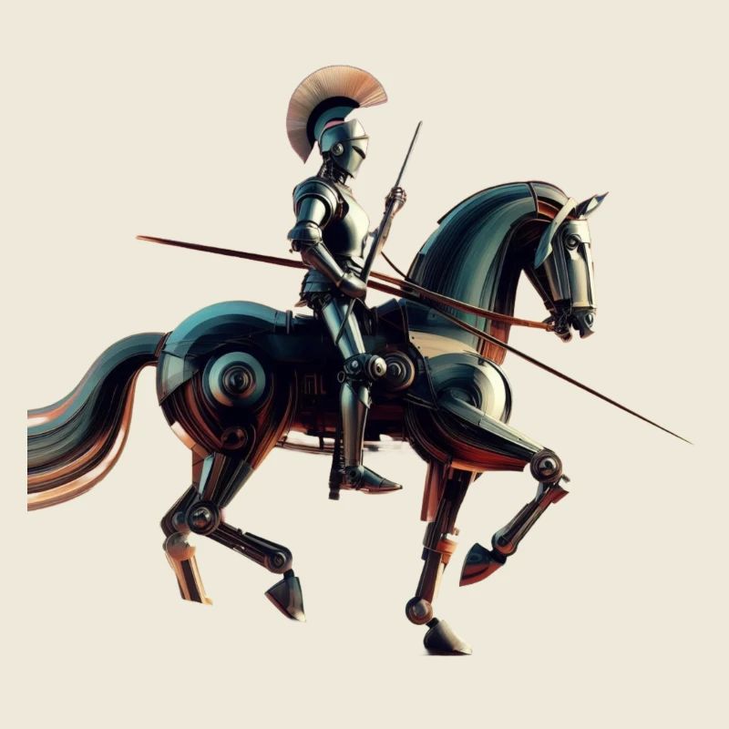 Futuristischer Roboterritter