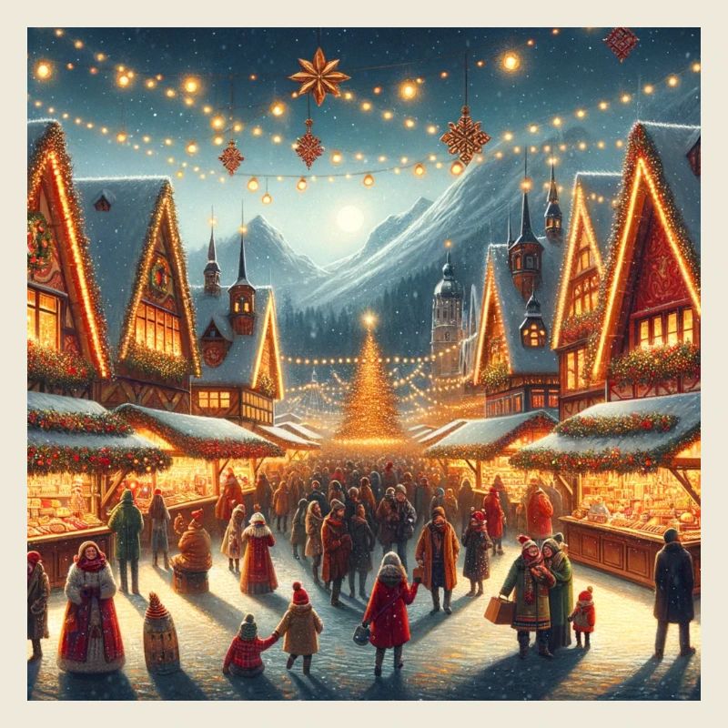 Un marché de Noël chaleureux