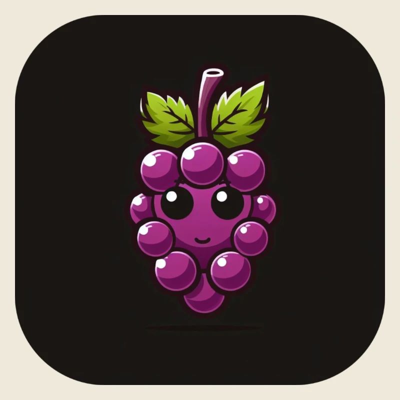 Purple grape with face