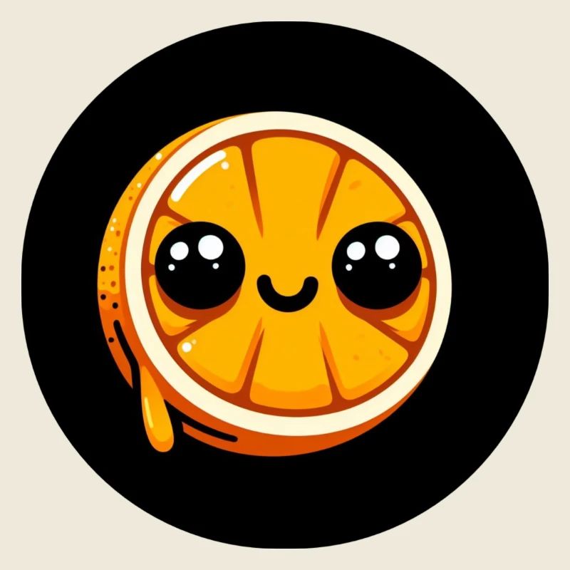 Comic Orange mit Augen