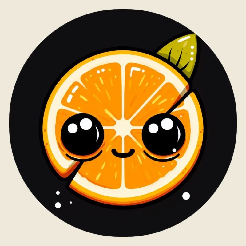 Orange avec le visage et les grands yeux