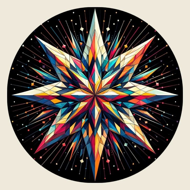 Stern Galaxie Mandala bunt