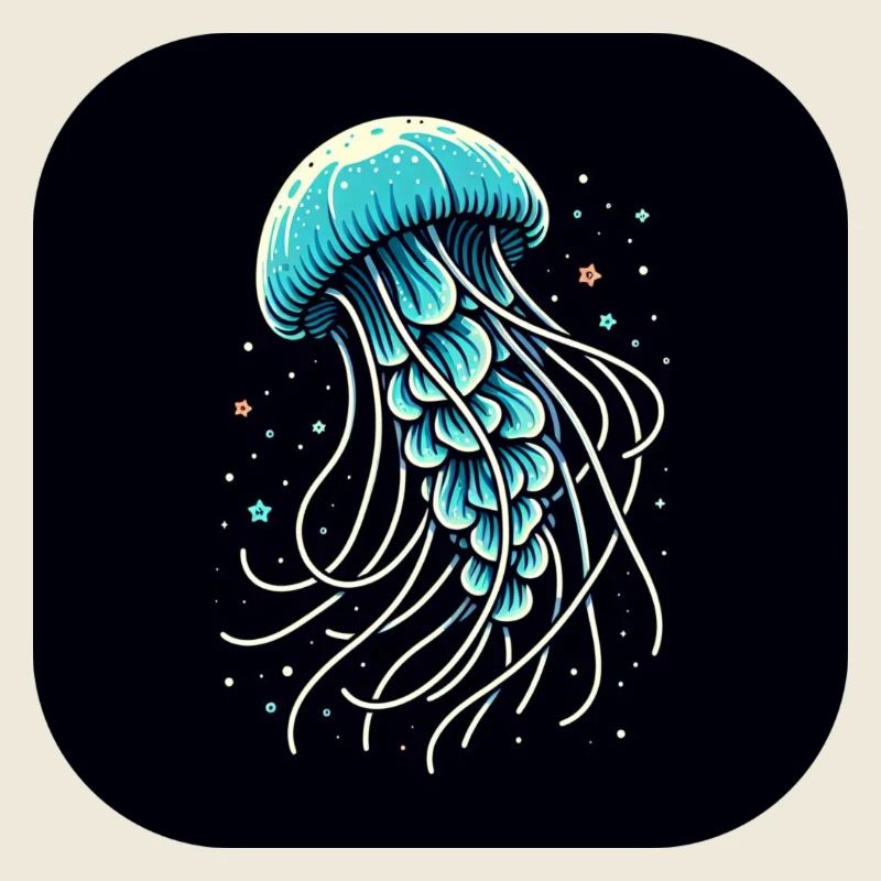 Qualle Wasser blau Meer