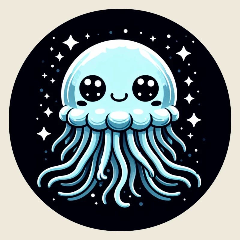 Qualle Blau Augen Sterne