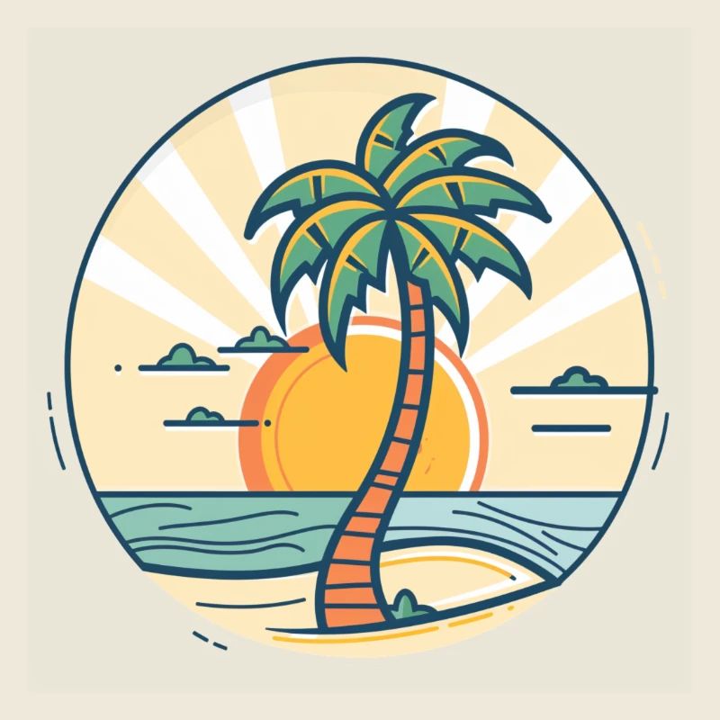 Sonnenuntergangs Palmeninsel